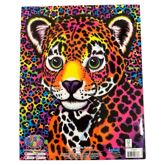 Lisa Frank 2 Pocket Textured Glitter Pocket Folder, 2020 - Picture 2 of 4